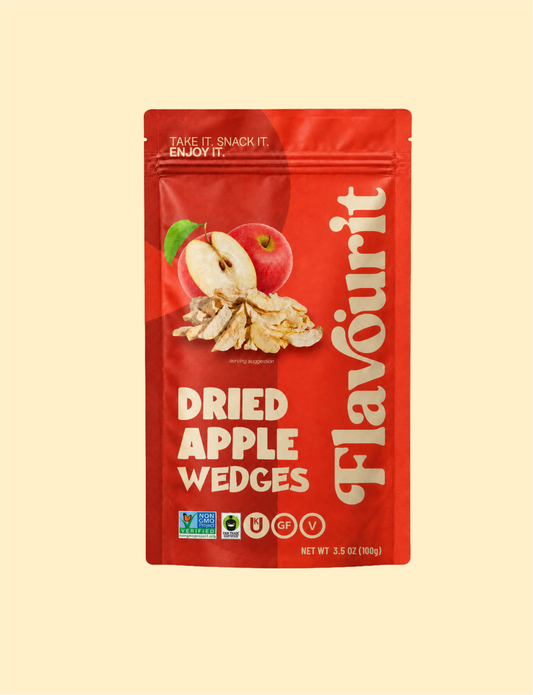 Dried Apple Wedges, Medium Pouch Bag 3.5oz