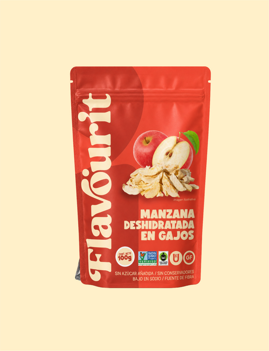 Manzana Deshidratada en Gajos, Bolsa Pouch Mediana 100g