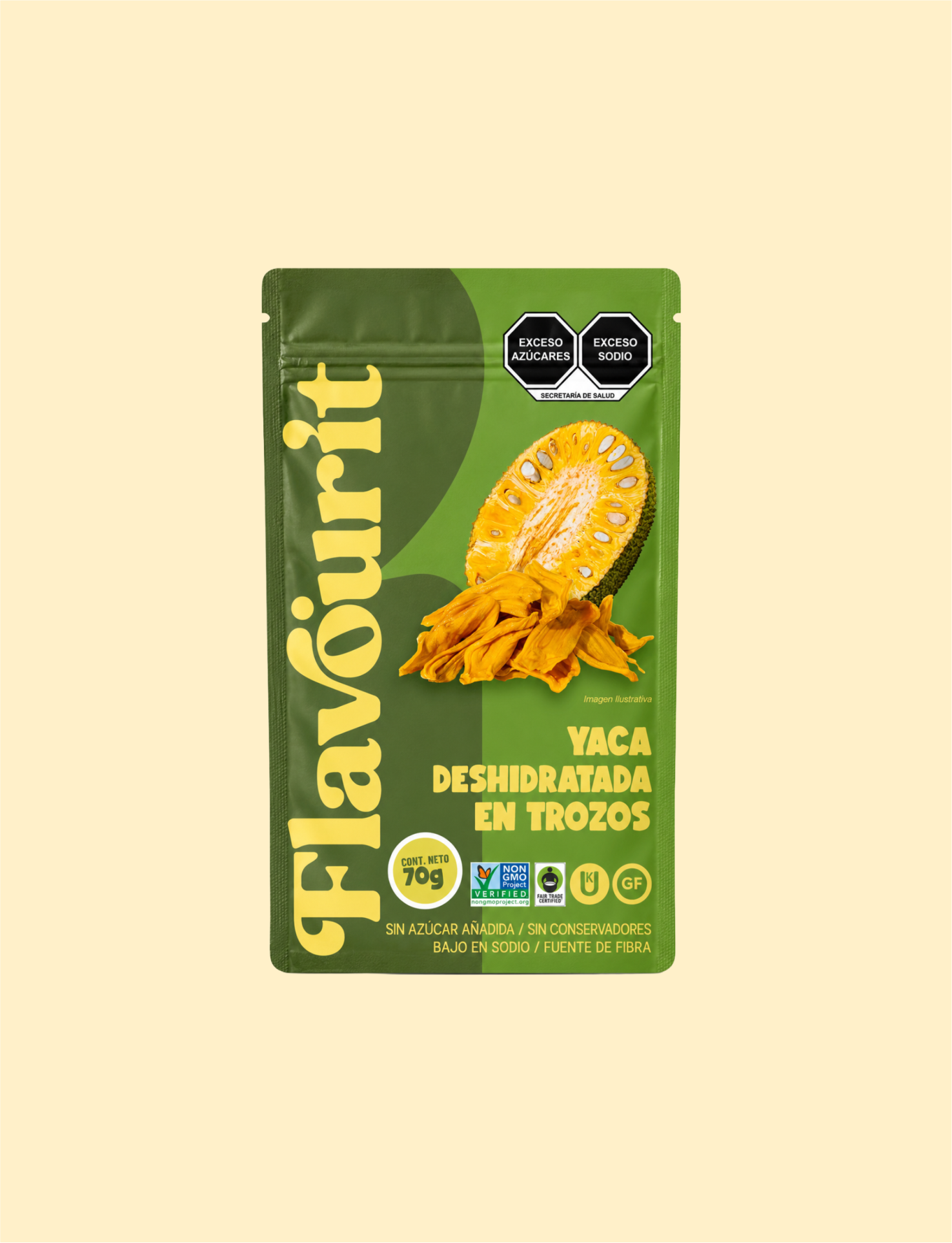 Yaca Deshidratada en Trozos, Bolsa Pouch Chica 70g