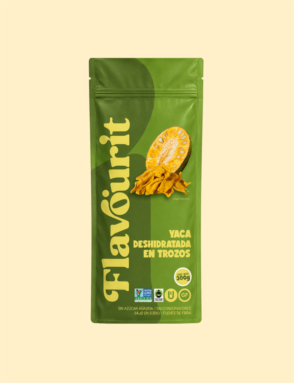 Yaca Deshidratada en Trozos, Bolsa Pouch Grande 300g