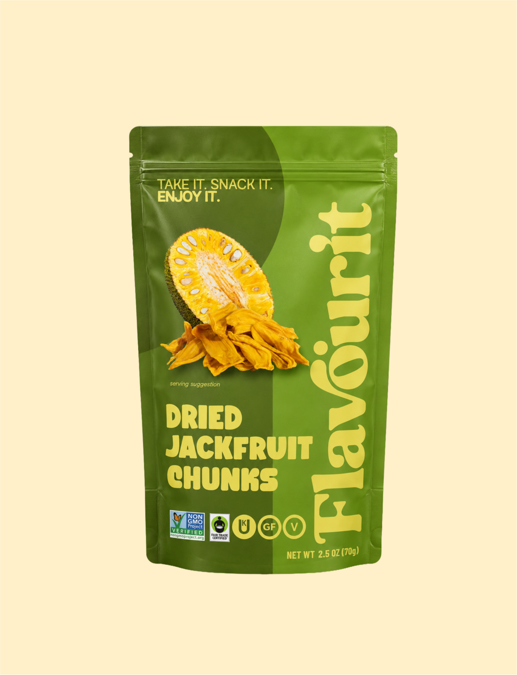 Dried Jackfruit Chunks, Small Pouch Bag 2.5oz