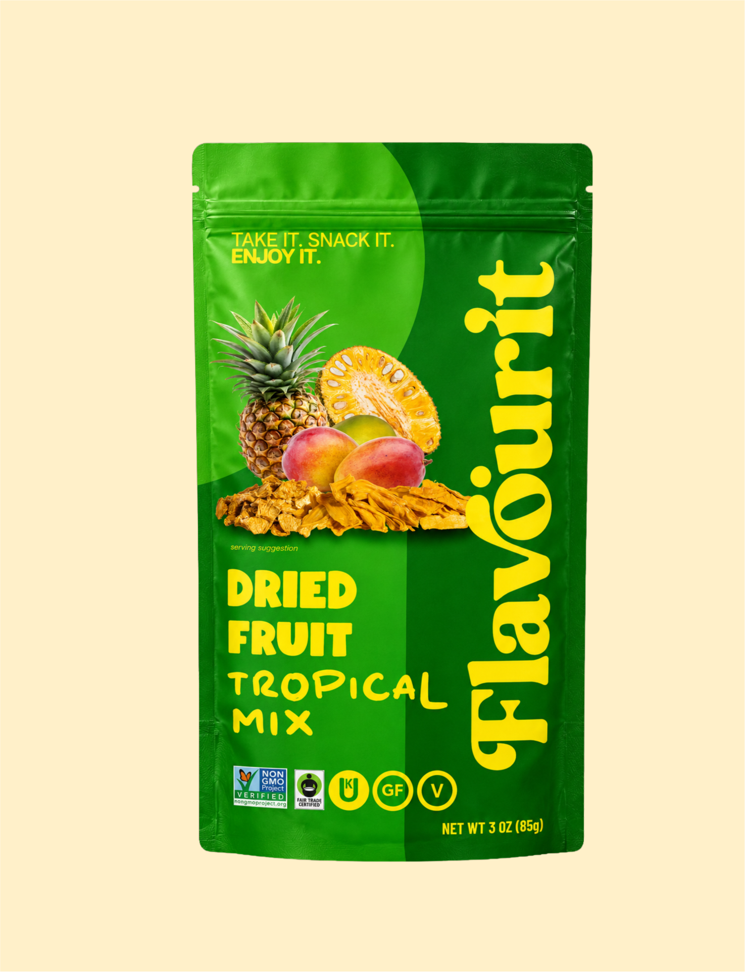 Dried Tropical Fruit Mix, Small Pouch Bag 3oz